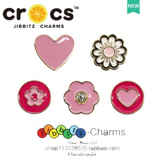 jibbitz crocs ของแทั โลหะ crocs booton อุปกรณ์ตกแต่งรองเท้าหัวเข็มขัดเพชรคริสตัลเครื่องประดับ