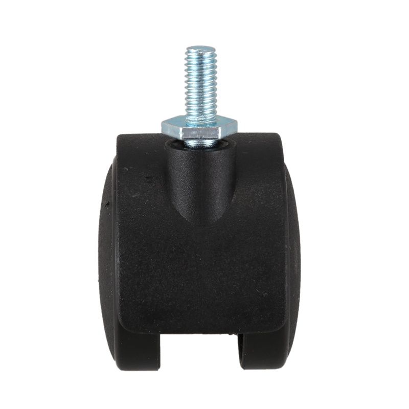 6mm Threaded Stem 40mm Dual Wheel Rotatable Caster สีดํา ราคา ถูกที่สุด ดีลบีเคเค แกลเลอรีภาพที่ 7
