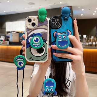 เคส Infinix Hot 11 11S 10 9 Play Smart 6 5 Infinix Hot 11 Infinix Hot 10 Cartoon Monsters University Doll With Popsocket Lanyard Soft Case