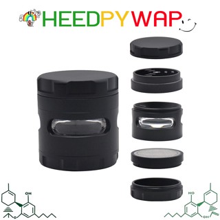 [ส่งไว] Grinder 5 layers ที่บด เครื่องบด สมุนไพร Grinder BLACK ที่บดอลูมิเนียม Storage Stash Jars 63 มม. 5 ชั้น