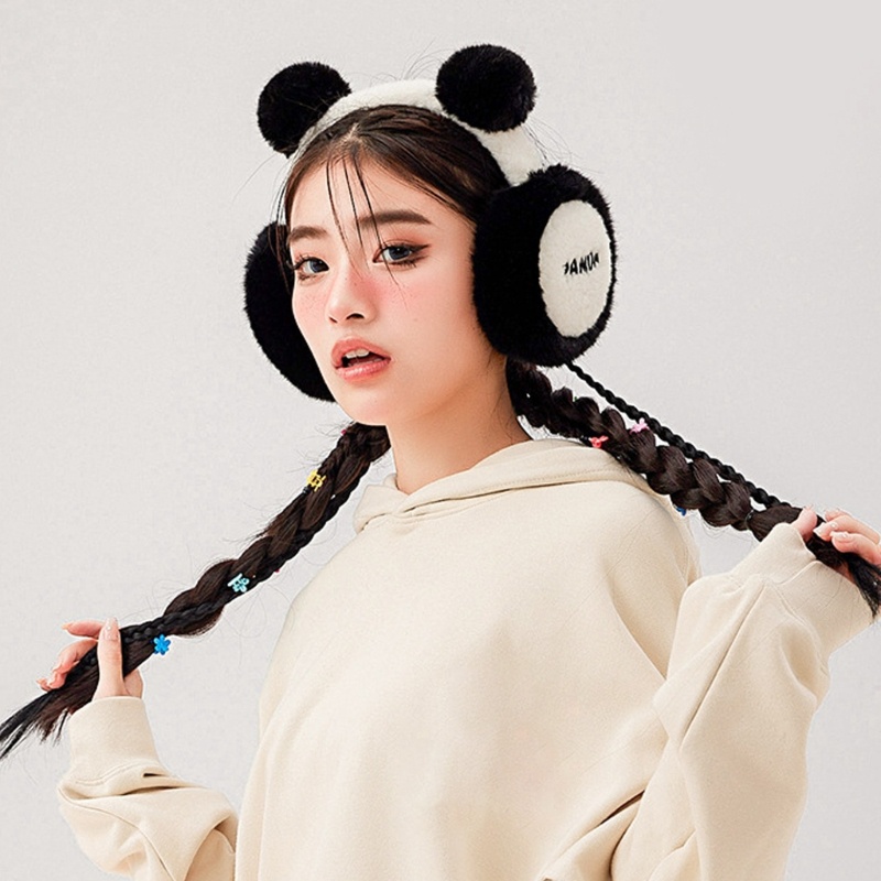 Fine Panda Ear Muffs Panda Earflap Panda Ear Warmer Panda Earmuffs แบบพับได้ Earmuff