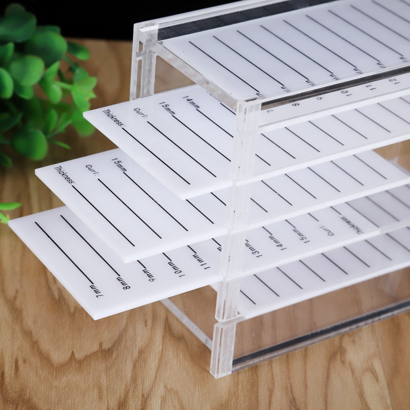 สีโปร่งใส 5 ชั้น Eyelash Storage Box กล่องพลาสติกสําหรับเก็บกาวติดขนตาปลอม  กล่องเก็บขนตาปลอม