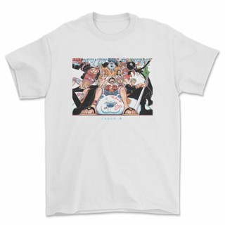 เสื้อยืด พิมพ์ลาย One PIECE ALL Cream 3S-5XL