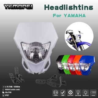 Universal Motorcycle 35W Headlight Fairing For Yamaha WR250F WR450F Kawasaki KLX KX Motocross Head Light Headlamp Dirt B