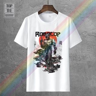 เสื้อยืดสีขาวผู้หญิง เสื้อยืด Robocop ย้อนยุควินเทจลัทธิภาพยนตร์คลาสสิกภาพยนตร์แฟนด้อมของขวัญวันเกิดของขวัญ