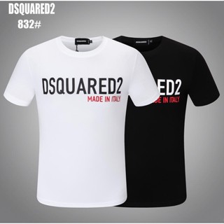 เสื้อยืดวินเทจ ฮาราจูกุผู้ชาย Dsquared2 2022 ฤดูร้อนแฟชั่นเสื้อยืดแขนสั้นท็อปส์ซูสตรีทแวร์