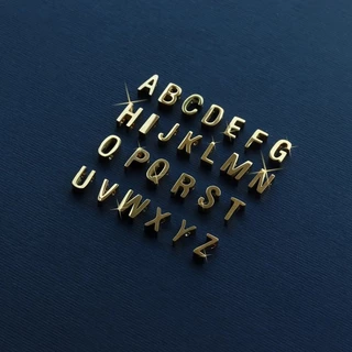 LUCYSUMMER [Round] Alphabet A-Z letter สร้อยคอลายกลมพร้อมจี้ตัวอักษร