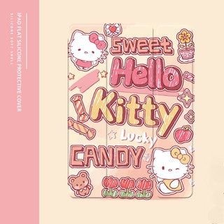 KT cat เคสไอแพด mini 4 5 6 air 1 2 3 4 5 เคส gen 7 8 9 pro 10.2 11 inch sweet kitty case 2017/2018 cover with pen slot