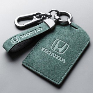 เคสกุญแจรีโมทรถยนต์ หนังนิ่ม ระดับไฮเอนด์ สําหรับ Honda 2022 card key case suede high-end key case buckle