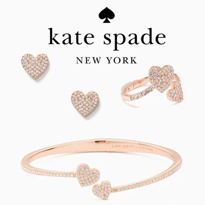 แท้💯% [ช้อปอเมริกา/เช็คใบเสร็จได้] Kate Spade Earrings / Ring / Bracelet Jewelry Set แหวน กำไล ตุ้มหู ต่างหู สร้อยคอ