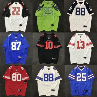 เสื้อกีฬารักบี้ ปักลายตัวอักษร Nfl American Football Jersey Rugby Jersey ทรงหลวม สไตล์ยุโรป และอเมริกา แนวสตรีท ฮิปฮอป ฮาราจูกุ