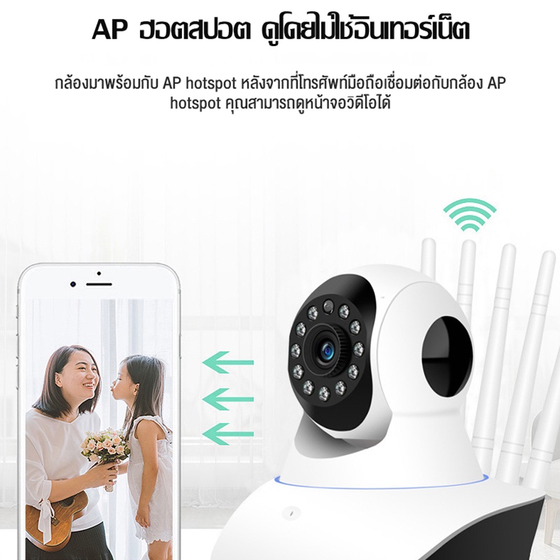 Pro Light กล้องวงจรปิด A1 HD 1080P 5G Night Vision กล้องวงจรปิดไร้สาย wifi หมุนได้ 355° การสนทนาด้วยเสียง