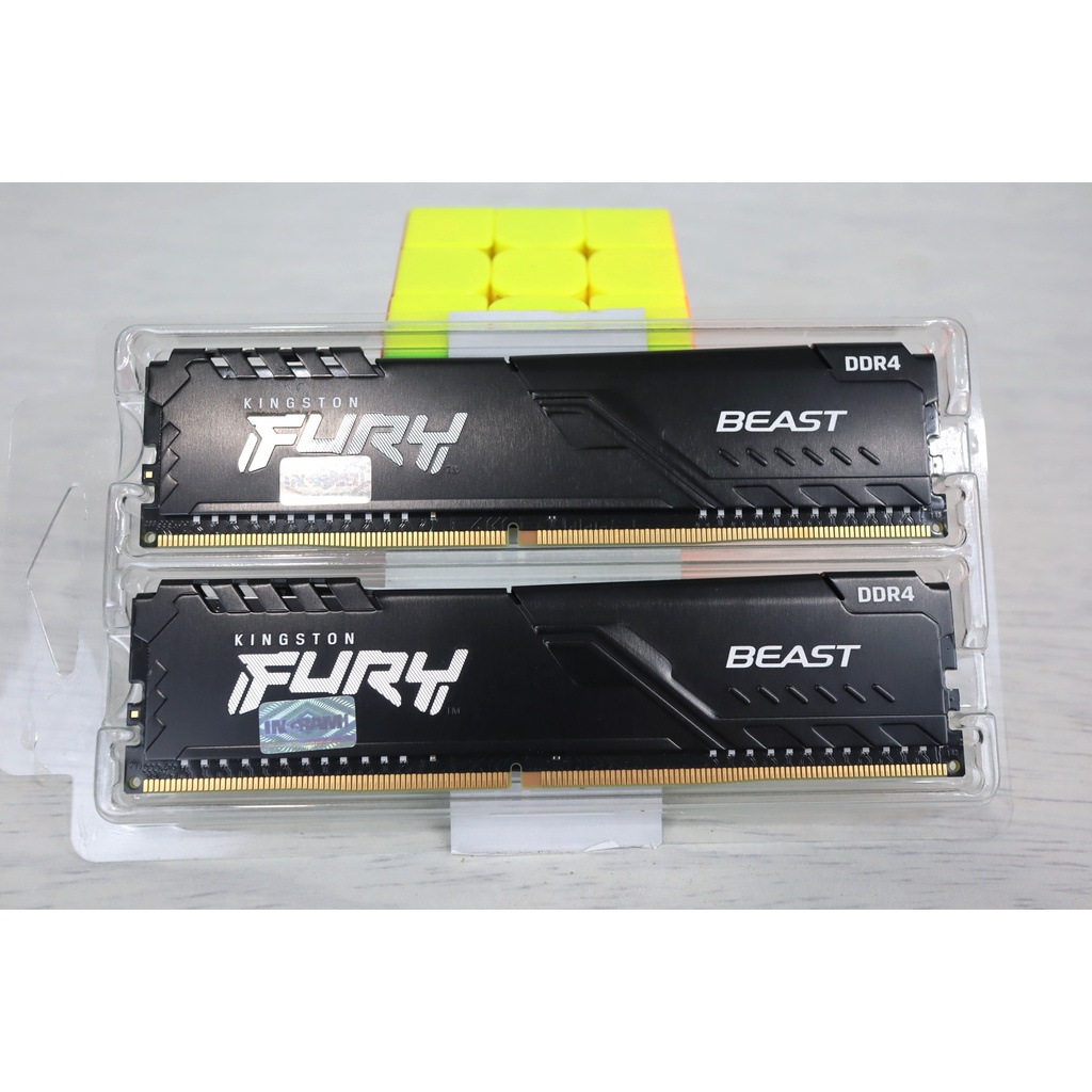 RAM (หน่วยความจำ) Kingston Fury Beast DDR4 (BLACK)16GB (8GBx2) DDR4 3200MHz (มือสอง) ประกันตลอดอายุการใช้งาน