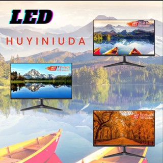 HUYINIUDA จอแสดงผล 19นิ้ว 21.5นิ้ว 24นิ้ว จอภาพคอมพิวเตอร์เดสก์ท็อปLEDหน้าจอ LCD