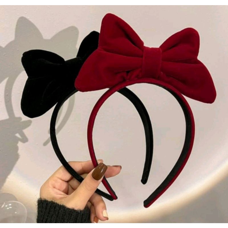 โบว์ผ้ากำมะหยี่โบว์เหมือนแม่มดน้อยkiki-(พร้อมส่ง❤️)