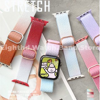 สายนาฬิกาข้อมือไนล่อน สีพื้น สําหรับ iWatch Series Ultra 8 7 6 SE 5 4 3 2 1 ขนาด 49 มม. 41 มม. 45 มม. 44 มม. 42 มม. 40 มม. 38 มม.