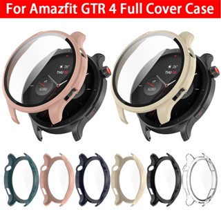 เคส PC ป้องกันเต็มจอ พร้อมกระจกนิรภัย สําหรับ Huami Amazfit GTR 4 watch Cover