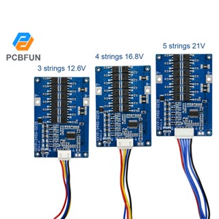 Pcbfun บอร์ดชาร์จแบตเตอรี่ลิเธียมลิเธียม 3S 4S 5S 30A BMS 18650 12V 16V 21V สําหรับสว่านมอเตอร์ Lipo