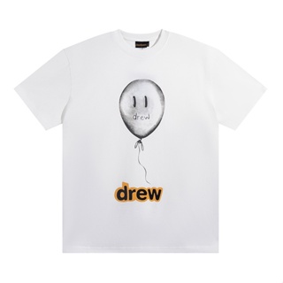 ❤ ❀ [พร้อมส่ง] ❤Drew ใหม่ เสื้อยืดลําลอง แขนสั้น คอกลม พิมพ์ลายตัวอักษร ทรงหลวม สําหรับผู้ชาย และผู้หญิง