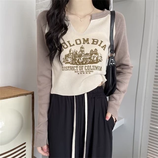 Mollygirl เสื้อแขนยาวรัดรูปผ้าร่อง ไม่ร้อน พร้อมส่งทุกสี