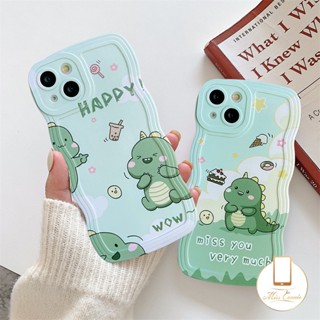 เคสโทรศัพท์มือถือ ลายไดโนเสาร์น่ารัก ขอบหยัก สําหรับ Realme C25 C55 C53 C30 10 9 Pro + 8i C33 C35 C12 C15 C25Y C11 8 8Pro C3 C25s C21Y C20 C17 7i 9i 6i 5i 5 5s เคส