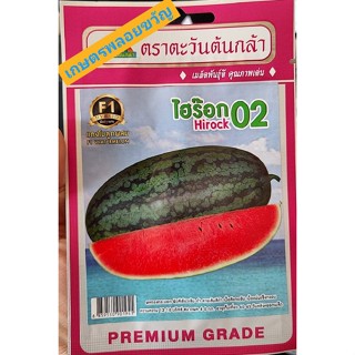 เมล็ดพันธุ์ แตงโม ไฮร๊อก02 🍉หมดอายุ11/2566🍉บรรจุประมาณ 20 เมล็ด แตงโม ตอปิโด ทรงกระบอกยาว 4-6กก/ผล เก็บเกี่ยว 60-65