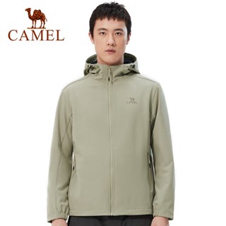 Camel เสื้อแจ็กเก็ต ผ้าฟลีซ แบบนิ่ม กันน้ํา กันลม เหมาะกับใส…