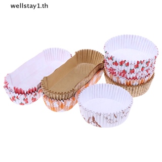 [wellstay1] 100Pcs Bread Paper Tray Baking Cups Oil-Proof Heat Resistant Cake Tools [TH]