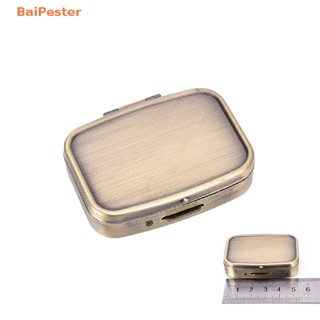 [BaiPester] 1X Metal Pill Box Medicine Organizer Container Jewellery Case Storage Holder