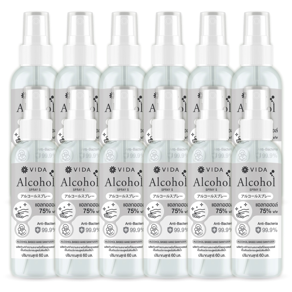 [Hot Item] VIDA SPRAY ALCOHOL S 12 ขวด (Food grade)