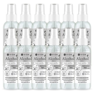 [Best Seller] Vida Alcohol Spray S 12 ขวด (Food grade)