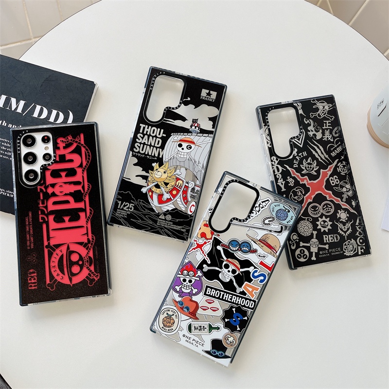 Samsung CASETiFY【One Piece & Red Jointly】Soft Silicone TPU Case Samsung Galaxy S22 Plus S22Ultra S21Plus S21Ultra S20Plus S20Ultra Transparent Shockproof Cover