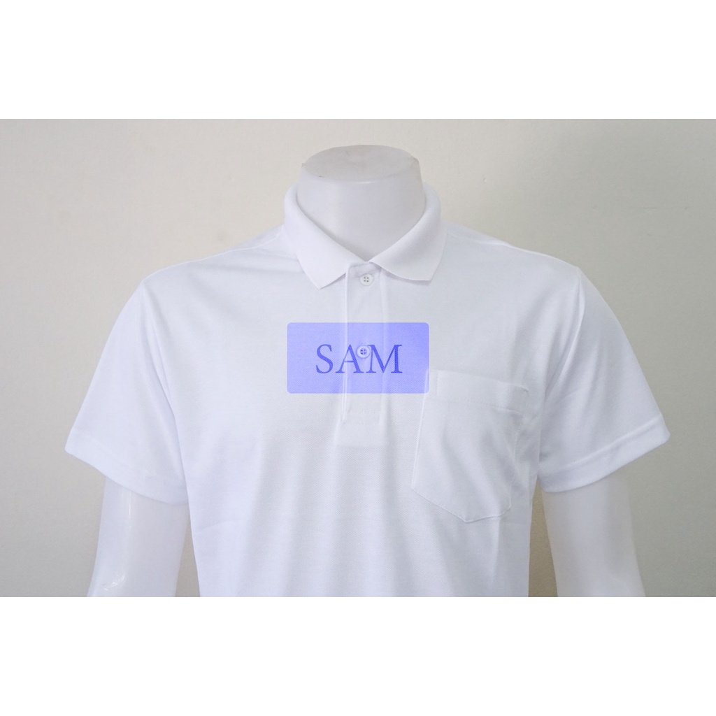 เสื้อโปโลสีขาว โปโลชาย\หญิง คอปก เหมาะสำหรับงานสุภาพ งานบริษัท