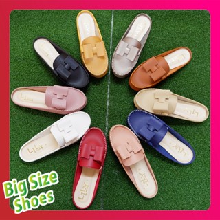 Big Size Shoes รองเท้าคัทชู สวยๆ แบบโบว์ใหญ่ เปิดส้น Size 41 - 45