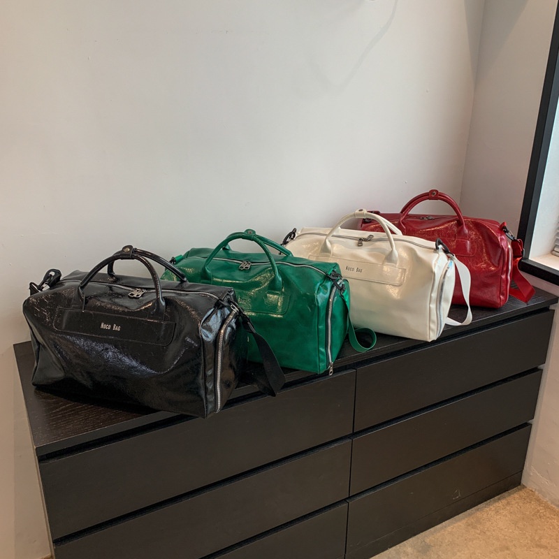 🔥ส่งเร็ว กระเป๋าหนังpuกันน้ำสวยมาก สำหรับเดินทางขนาดใหญ่ มีช่องใส่รองเท้าโดยเฉพาะ สะพายเข้ายิมเท่ๆ - รูปที่ 7