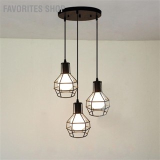 Favorites Shop Industrial Chandelier Lighting Retro Style Hanging Lamp with Adjustable Wires for Coffee Shop