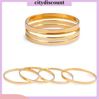 &lt;citydiscount&gt;  แหวนนิ้วมือ สำหรับสตรี 5ชิ้น