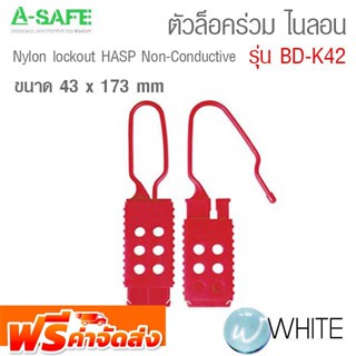 ตัวล็อคร่วม ไนลอน ขนาด 43 x 173 mm รุ่น BD-K42 Safety Lockout HASP (Nylon lockout HASP Non-Conductive) จัดส่งฟรี!!!