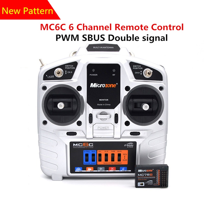 โมเดลเครื่องบินบังคับ Su27 พร้อมตัวส่งสัญญาณ Microzone MC6C พร้อมตัวรับ และโครงสร้าง สําหรับเครื่องบินบังคับ DIY - รูปที่ 4