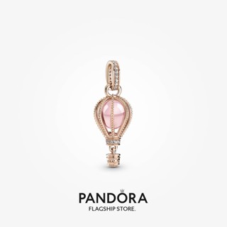 Pandora จี้ลูกโป่ง ชุบทอง 14k สีโรสโกลด์ สีชมพู เครื่องประดับเงิน w1022