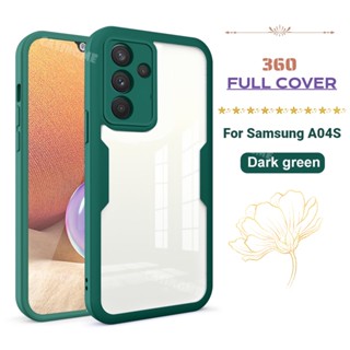 เคสโทรศัพท์มือถือแบบใส สองด้าน กันกระแทก สําหรับ Samsung Galaxy A04s A 04S SamusngA04s 5G 360