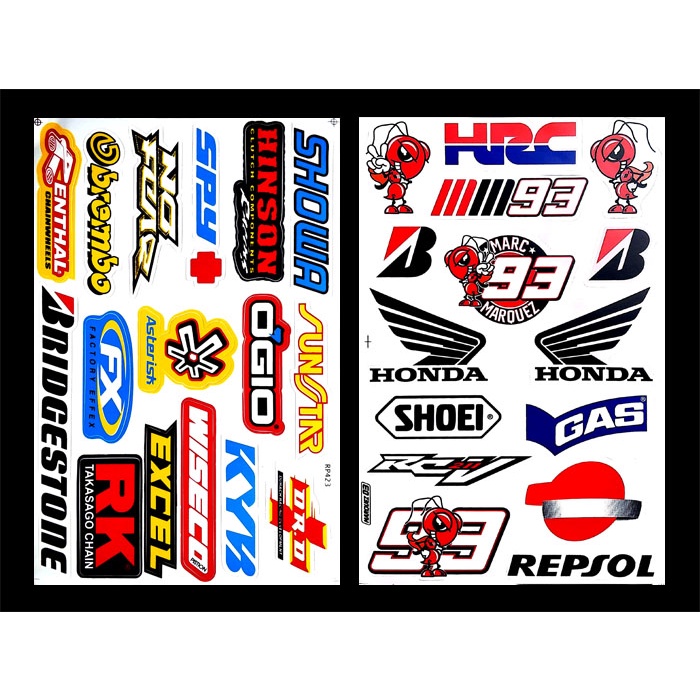 Honda HRC Racing SHOWA KYB สติ๊กเกอร์Racing สติ๊กเกอร์ติดรถ สติ๊กเกอร์แต่งรถมอเตอร์ไซค์ บิ๊กไบค์ ติด
