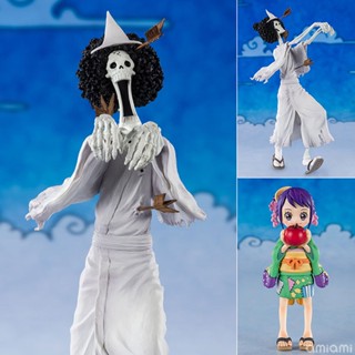 Brook Wano &amp; Tama ของแท้ JP แมวทอง - Figuarts Zero Bandai [โมเดลวันพีช] (2 ตัว)