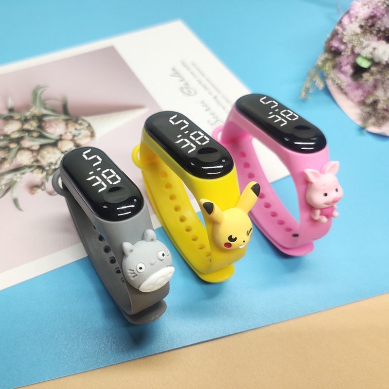 Waterproof Character Motif Children& 39;s LED Watch / Character Digital Watch Cute Motif Children& 3