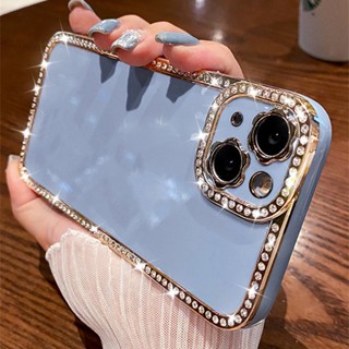 เคสโทรศัพท์มือถือ TPU แบบนิ่ม ประดับเพชร คุณภาพสูง หรูหรา สําหรับ iPhone 11 12 13 Pro Max 12pro Max 13pro 11promax 11pro