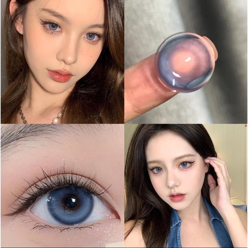 【graded Lens】UYAAI x FRESHLADY คอนแทคเลนส์สายตาสั้น สีฟ้า k4 0.00 - -8.00 2 ชิ้น