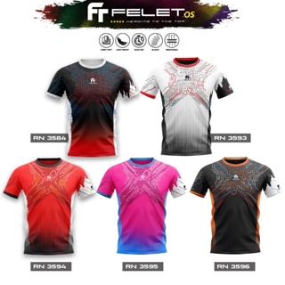 Felet เสื้อแบดมินตัน คอกลม พิมพ์ลายกราฟฟิค 2