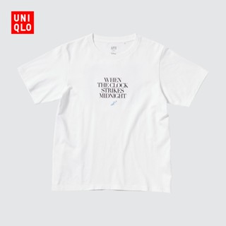 【cotton Tshirts👕】Uniqlo Womens (UT) Disney Memories เสื้อยืดพิมพ์ลาย (Disney Versatile Short Sleeve) 444568