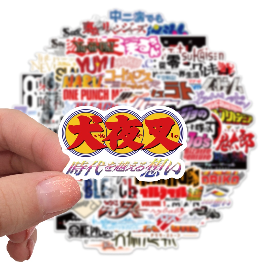 ลายการ์ตูน อะนิเมะ ดาบพิฆาตอสูร demonslayer onepiece NARUTO hunter JAPAN LOGO 50แผ่น sticker