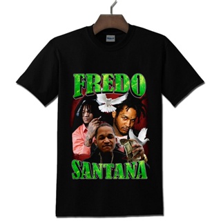 Sanc6 [พร้อมส่ง] เสื้อยืดแขนสั้น พิมพ์ลาย Fredo Santana สีดํา พลัสไซซ์ ของขวัญวันเกิด สําหรับผู้ชาย XS-6XLS-5XL